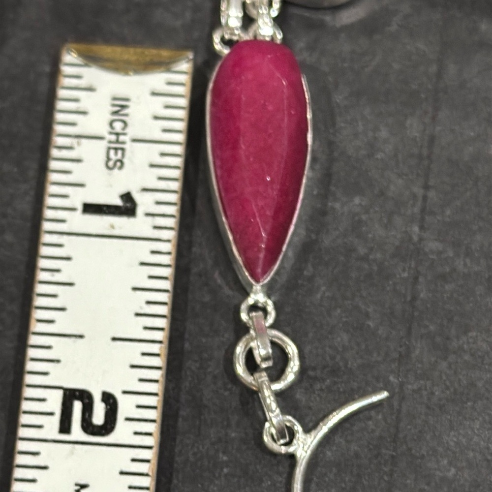 Silver Ruby Bracelet - image 7